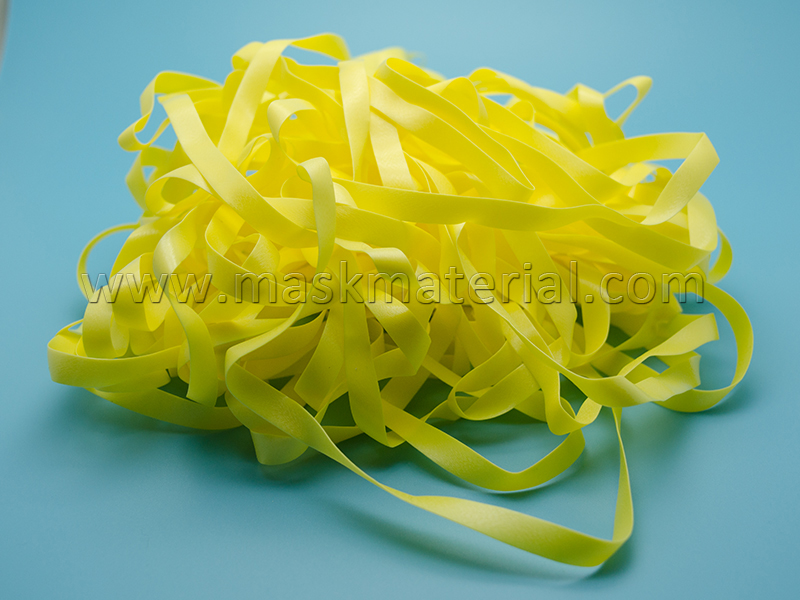 yellow elastic headband, rubber band
